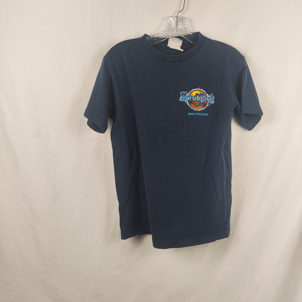 Hard Rock Cafe Shirt Mens Small Blue Baltimore World Tour Graphic Tee Music